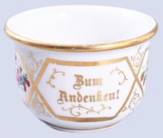 cca 1880-1900 Szecessziós komatál, kis kopással, d: 11,5 cm