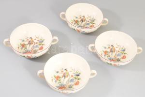 cca 1900 Villeroy &amp; Boch leveses csésze, jelzett, egyiken pattanással, d: 13,5 cm