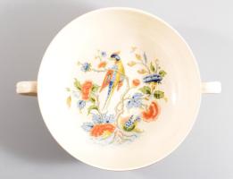 cca 1900 Villeroy &amp; Boch leveses csésze, jelzett, egyiken pattanással, d: 13,5 cm