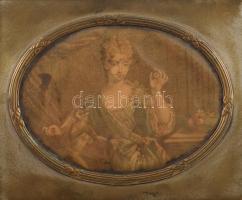 Régi díszdoboz és pohár, h: 10 cm alatt