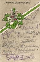 Bavarian school absolvents coat of arms Emb. litho