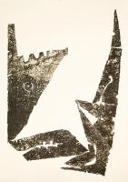 Szőcs Géza (1967-): A két torony, 2009. Aktív technika, dombornyomás, papír, jelzett, művészpéldány EA I/I számozással. Lapméret: 100x70 cm