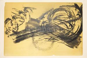 Kiss Zoltán (1965-): Gesztusok (cím nélkül), 2003. Litográfia, papír, jelzett, számozott: 9/13, 64,5x90 cm