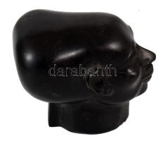 Márvány fej szobor, jelzés nélkül 9x7 cm