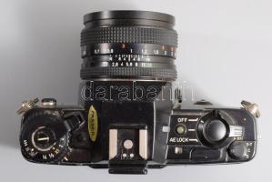 Yashica Contax 137 MD tüköreflexes kamera, a világ első mikormotoros meghajtórendszerével. Carl Zeis...