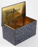 1930 Stollwerck nagy méretű fém bonbonos doboz 24x14x12 cm