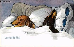 Vernunft-Ehe / sleeping dogs. Leo Stainer No. 3643. s: F. Quidenus (EK)