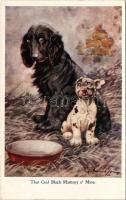 That Coal Black Mammy o'Mine, dog art postcard. The R.P.S. Series 1011. artist signed (EK)