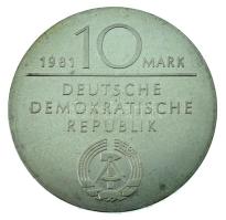 Német Demokratikus Köztársaság 1981. 10M Ag "Georg Wilhelm Friedrich Hegel" (17g/0.500/31m...