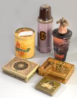 Doboznyi vegyes reklám tétel, zömmel dobozok, közte Beliczay mézeskalács, Orion kulacs, Princesas szivarka, stb.