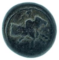 Ókori Görögország / Trikka Kr.e. 440-400 / Hemidrachma Ag (2,58g) T:VF patina Ancient Greece / Tricca 440-400 BC / Hemidrachm Ag "TRI-KK-AION" Head of nymph left / Hero with petasos and chlamys flying behind his back, running right and holding a band with both his hands passing around the head of a bull's forepart to right / Forepart of a bridled horse to right (2,58g) C:VF patina