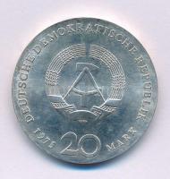 Német Demokratikus Köztársaság 1975. 20M Ag "Johann Sebastian Bach" (21g/0.625/33mm) T:AU German Democratic Republic 1975. 20 Mark Ag "Johann Sebastian Bach" (21g/0.625/33mm) C:AU Krause KM#59