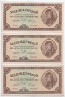 1946. 100.000.000P (7x) sorszámkövetők "P 091 087825 - P 091 087831" T:XF-VF
Adamo P27