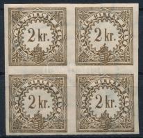 1888 Hírlapilleték 2kr postatiszta négyestömb / Newspaper duty stamp 2kr block of 4, MNH