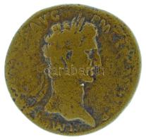 Római Birodalom 097 / Nerva / Róma / Sestertius bronz (25,97g) T:F patina Roman Empire 97 / Nerva / Rome / Sestertius bronze "IMP NERVA CAES AVG P M TR P COS III P P / FORTVNA AVGVST - S-C" Fortuna standing left, holding rudder and cornucopiae (25,97g) C:F patina RIC II 83
