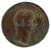 Római Birodalom 099-100 / Traianus / Róma / Sestertius bronz (22,57g) T:VF Roman Empire 99-100 / Trajan / Rome / Sestertius bronze "IMP CAES NERVA TRA-IAN AVG GERM P M / TR POT COS IIII PP - S-C" Pax seated left holding branch and sceptre (22,57g) C:VF RIC II 432