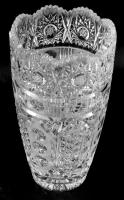 Ólomkristály váza, hibátlan, m: 20,5 cm