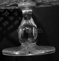 Ólomkristály talpas tortatál, hibátlan, d: 23 cm, m: 13 cm