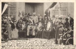 Ferdinand I of Bulgaria with his sons and patriarchs