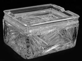 Ólomkristály doboz, hibátlan, 12x9 cm