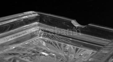 Ólomkristály doboz, hibátlan, 12x9 cm