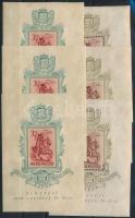 1939 Bethlen 3 db blokkpár (36.000) (egy blokkpáron törés / folded)