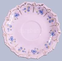 H&amp;C vintage krémrózsaszín csésze alátéttel, jelzett, hibátlan, d: 14 cm