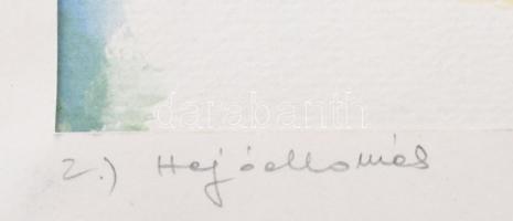 Tóth jelzéssel: Hajóállomás. Tempera, papír. Paszpartuban. 34x49,5 cm