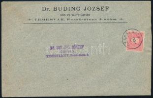 1896 5kr levélen "SZAKÁLHÁZA"