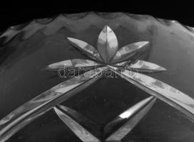 Ólomkristály kínáló, hibátlan, d: 20 cm