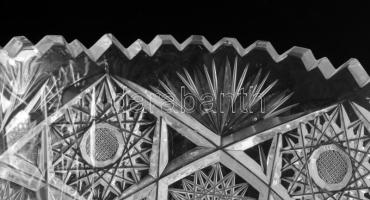 Magyar ólomkristály kínáló, hibátlan, d: 20 cm