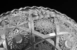 Magyar ólomkristály kínáló, hibátlan, d: 20 cm