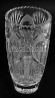 Magyar ólomkristály váza, hibátlan, m: 21 cm