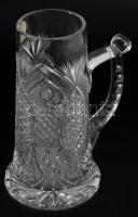 Webb ólomkristály korsó, címkével jelzett, hibátlan, m: 20,5 cm