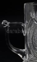Webb ólomkristály korsó, címkével jelzett, hibátlan, m: 20,5 cm