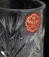 Webb ólomkristály korsó, címkével jelzett, hibátlan, m: 20,5 cm