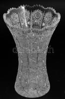 Magyar ólomkristály váza, hibátlan, m: 20 cm