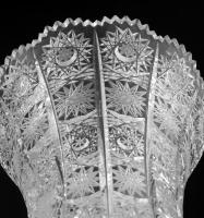 Magyar ólomkristály váza, hibátlan, m: 20 cm