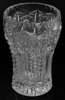 3 darab ólomkristály váza, hibátlan, m: 21 cm alatt