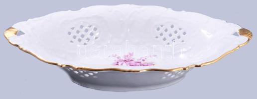 Pirkenhammer kínáló, áttört mintával, jelzett, hibátlan, 32x16 cm