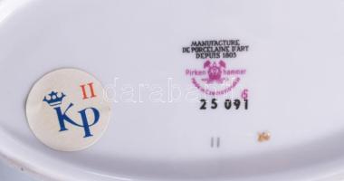 Pirkenhammer kínáló, áttört mintával, jelzett, hibátlan, 32x16 cm