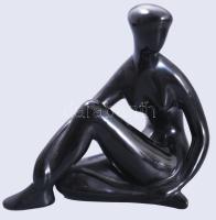 Royal dux art deco stilizált női akt figura, jelzett, hibátlan, m: 14 cm