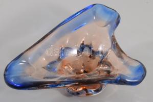 Cseh anyagában színezett asztaldísz, hibátlan, 19x14 cm