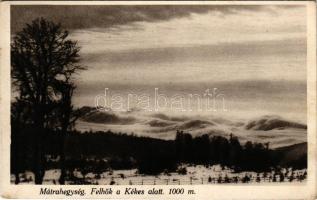 1939 Kékestető (Mátra), Felhők a Kékes alatt. Klein S. H. kiadása + "Kékestető postai ügyn." (EK)