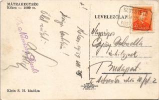 1939 Kékestető (Mátra), Felhők a Kékes alatt. Klein S. H. kiadása + "Kékestető postai ügyn.&quo...