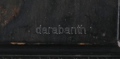 Kasznár Ring Jenő (1875-1945): Pipázó férfi portréja. Olaj, fa, jelzett. Dekoratív, üvegezett fakere...