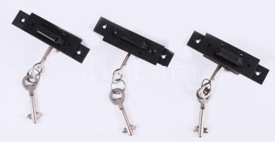 3 db zongora zár kulccsal