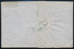 1864 Levél "MAINZ" - "Nürnberg" hátoldalán kék "GEBR. GOLDSCHMIDT / IN MAIN...