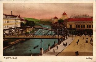 1941 Nagyvárad, Oradea; látkép, híd, zsinagóga, Deutsch Posztóáruház, Friedmann Dezső üzlete / general view, bridge, synagogue, shops (EK)