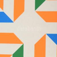 Rákóczy Gizella (1947-2015): Geometrikus kompozíció (cím nélkül), 1982. Szitanyomat, papír. Jelzett....